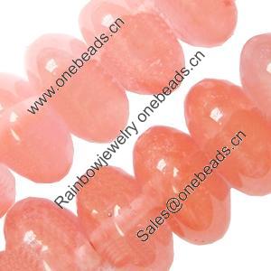 Gemstone beads, cherry quartz, roundel, 5x10mm, Sold per 16-inch Strand 