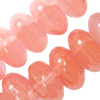 Gemstone beads, cherry quartz, roundel, 5x10mm, Sold per 16-inch Strand 