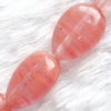 Gemstone beads, cherry quartz, horizontal drilled teardrop, 10x14mm, Sold per 16-inch Strand 