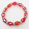 Glass Crystal Bracelet, Length:About 7.8 Inch, Sold by Strand