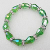 Glass Crystal Bracelet, Length:About 7.8 Inch, Sold by Strand