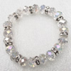 Glass Crystal Bracelet, Length:About 7.8 Inch, Sold by Strand