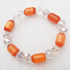 Glass Crystal Bracelet, Length:About 7.8 Inch, Sold by Strand