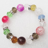 Glass Crystal Bracelet, Length:About 7.8 Inch, Sold by Strand