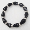 Glass Crystal Bracelet, Length:About 7.8 Inch, Sold by Strand