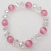 Glass Crystal Bracelet, Length:About 7.8 Inch, Sold by Strand