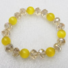 Glass Crystal Bracelet, Length:About 7.8 Inch, Sold by Strand