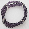 Glass Crystal Bracelet, Length:About 7.8 Inch, Sold by Strand