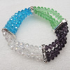 Glass Crystal Bracelet, Length:About 7.8 Inch, Sold by Strand