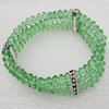 Glass Crystal Bracelet, Length:About 7.8 Inch, Sold by Strand