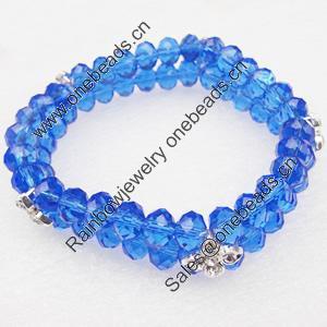 Glass Crystal Bracelet, Length:About 7.8 Inch, Sold by Strand