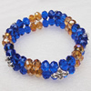 Glass Crystal Bracelet, Length:About 7.8 Inch, Sold by Strand