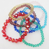 Glass Crystal Bracelet, mix color & mix style, Length:About 7.8 Inch, Sold by Group