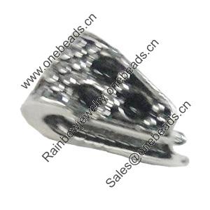 Pendant Bails，Fashion Zinc Alloy jewelry findings， 5x8mm, Sold by Bag