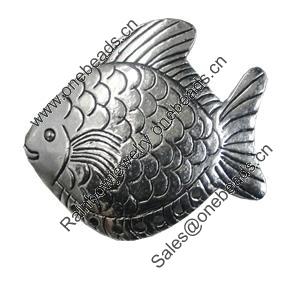 Beads, Zinc Alloy Jewelry Findings, Lead-free,Animal 42x39mm, hole:2mm, Sold by PC