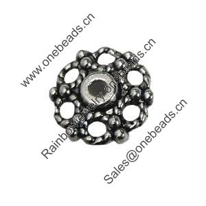 Bead Caps, Zinc Alloy Jewelry Findings, Lead-free, 11mm, Sold by Bag