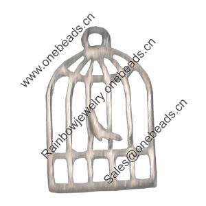 Pendant/Charm, Zinc Alloy Jewelry Findings, Lead-free, birdcage 12x19mm, Sold by Bag