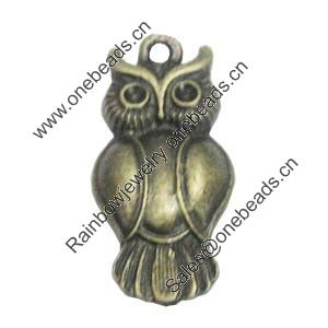 Pendant/Charm, Zinc Alloy Jewelry Findings, Lead-free, Animal 13x26mm, Sold by Bag
