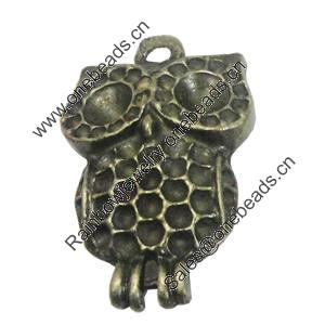 Pendant/Charm, Zinc Alloy Jewelry Findings, Lead-free, Animal 15x25mm, Sold by Bag