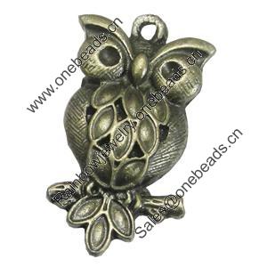 Pendant/Charm, Zinc Alloy Jewelry Findings, Lead-free, Animal 16x31mm, Sold by Bag