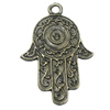 Pendant/Charm, Zinc Alloy Jewelry Findings, Lead-free, Hand 22x33mm, Sold by Bag