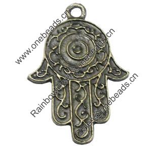Pendant/Charm, Zinc Alloy Jewelry Findings, Lead-free, Hand 22x33mm, Sold by Bag