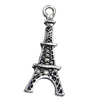 Pendant/Charm, Zinc Alloy Jewelry Findings, Lead-free, Tower 13x31mm, Sold by Bag