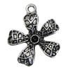 Pendant/Charm, Zinc Alloy Jewelry Findings, Lead-free, Flower 20mm, Sold by Bag