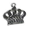 Pendant/Charm, Zinc Alloy Jewelry Findings, Lead-free, Crown 23x22mm, Sold by Bag