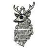 Pendant/Charm, Zinc Alloy Jewelry Findings, Lead-free, Animal 29x76mm, Sold by PC