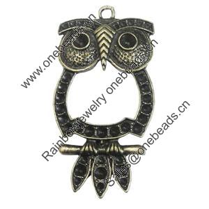 Pendant/Charm, Zinc Alloy Jewelry Findings, Lead-free, Animal 28x54mm, Sold by PC