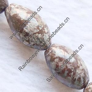 Gemstone beads, Chinese snow flake, rice, 6x9mm, Sold per 16-inch Strand
