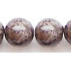 Gemstone beads, Chinese snow flake, round, 4mm, Sold per 16-inch Strand