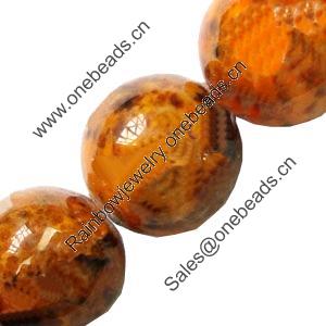 Gemstone beads, chtysocolla (dyed), round, 8mm, Sold per 16-inch Strand