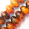 Gemstone beads, chtysocolla (dyed), roundel, 5x8mm, Sold per 15-inch Strand