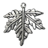 Pendant/Charm, Zinc Alloy Jewelry Findings, Lead-free, Leaf 26x28mm, Sold by Bag
