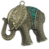 Pendant/Charm, Zinc Alloy Jewelry Findings, Lead-free, Animal 50x46mm, Sold by PC