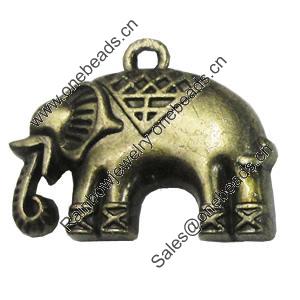 Pendant/Charm, Zinc Alloy Jewelry Findings, Lead-free, Animal 26x21mm, Sold by Bag