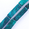 Gemstone beads, chtysocolla (dyed), puff rectangle,4x13mm, Sold per 16-inch Strand