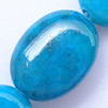 Gemstone beads, chtysocolla (dyed), oval, 12x16mm, Sold per 16-inch Strand