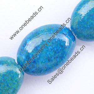 Gemstone beads, chtysocolla (dyed), oval, 10x14mm, Sold per 16-inch Strand