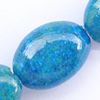 Gemstone beads, chtysocolla (dyed), oval, 10x14mm, Sold per 16-inch Strand