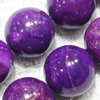 Gemstone beads, chtysocolla (dyed), round, 8mm, Sold per 16-inch Strand