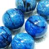 Gemstone beads, chtysocolla (dyed), round, 14mm, sold by KG