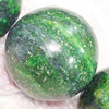 Gemstone beads, chtysocolla (dyed), round, 14mm, Sold per 16-inch Strand