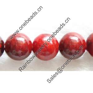 Gemstone beads, purple chtysocolla (dyed), round, 8mm, Sold per 16-inch Strand