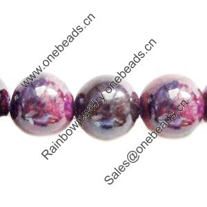 Gemstone beads, chtysocolla, round, 16mm, Sold per 16-inch Strand