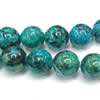 Gemstone beads, chtysocolla, round, 18mm, Sold per 16-inch Strand 