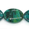 Gemstone beads, chtysocolla, oval, 13x18mm, Sold per 16-inch Strand 