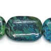 Gemstone beads, chtysocolla, rectangle, 15x20mm, Sold per 16-inch Strand 